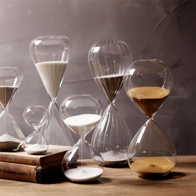 60 minuter timing timglas höjd 24cm glas sand timer sandglas gyllene sand heminredning reloj de arena