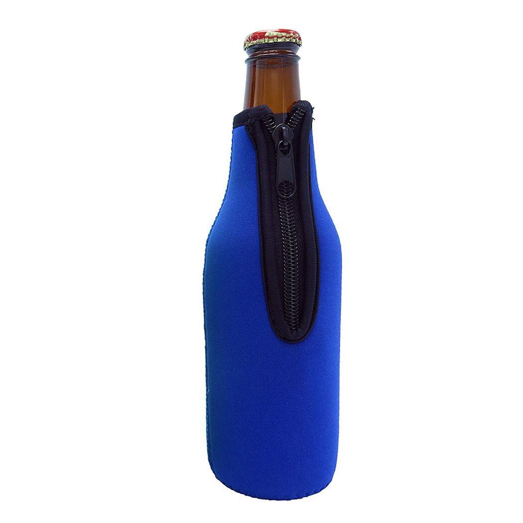 330mL Beer Solid Home Bottles Restaurant Bar Holder Neoprene Zip With Cover Bottle Sleeves Cooling Bar Supply