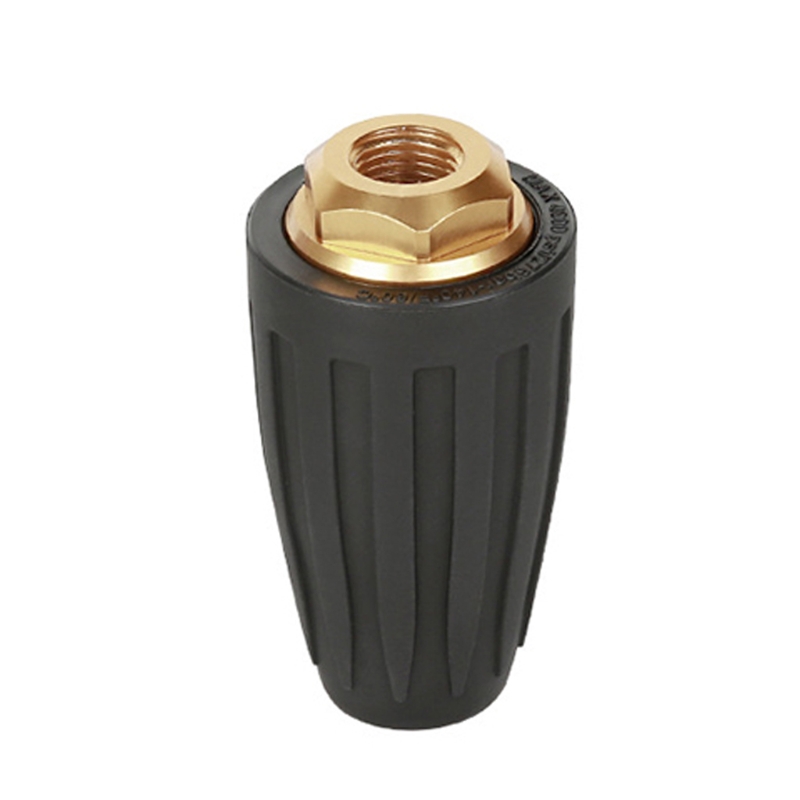 High Pressure Lotus Nozzle Double-head Rotatable Turbo Nozzle Gutter Cleaner Attachment for Pressure Washer Cleaning