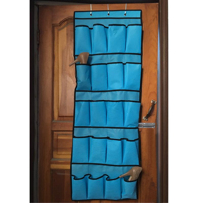 Organizador de sapatos para pendurar, rack organizador para sapatos atrás da porta, pendurado, organizador de calçados, saco não-tecido, suporte de cinto para quarto de unha