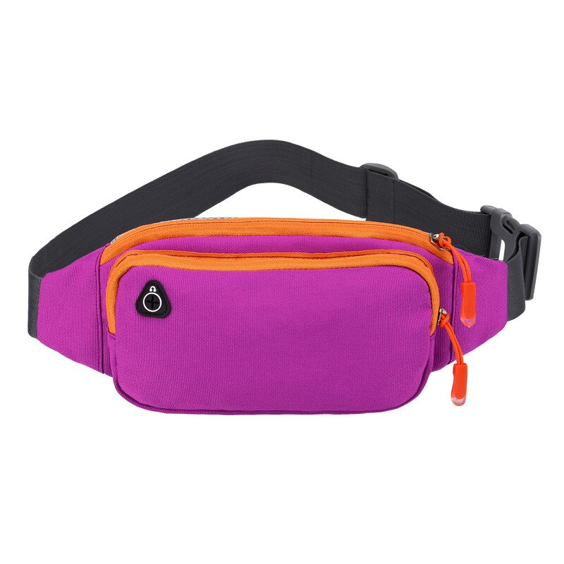 YoReAi bolso con cinturón, bolsillos sólidos, paquete de cintura de camuflaje de negocios, antirrobo, bolso de cintura portátil para hombre y mujer con orificio para auriculares, cinturón: Rosa fuerte