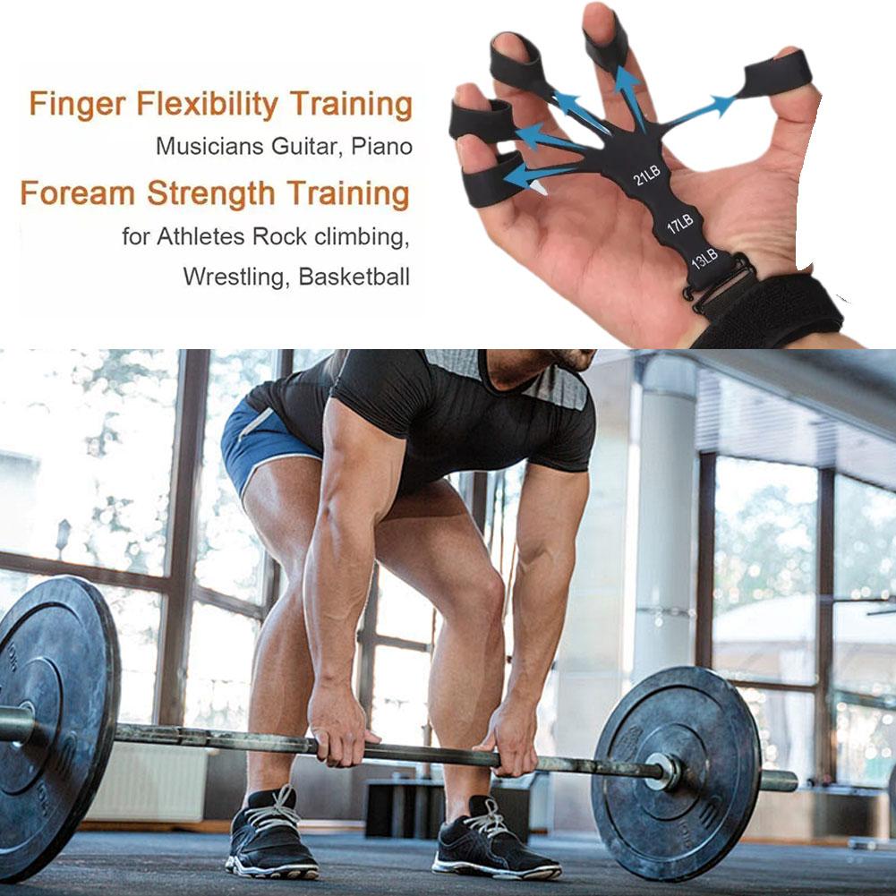 Ejercitador de agarre de silicona para dedos, fortalecedor de dedos, entrenamiento de guitarra, gimnasio, Fitness, entrenador, accesorios de equipo deportivo