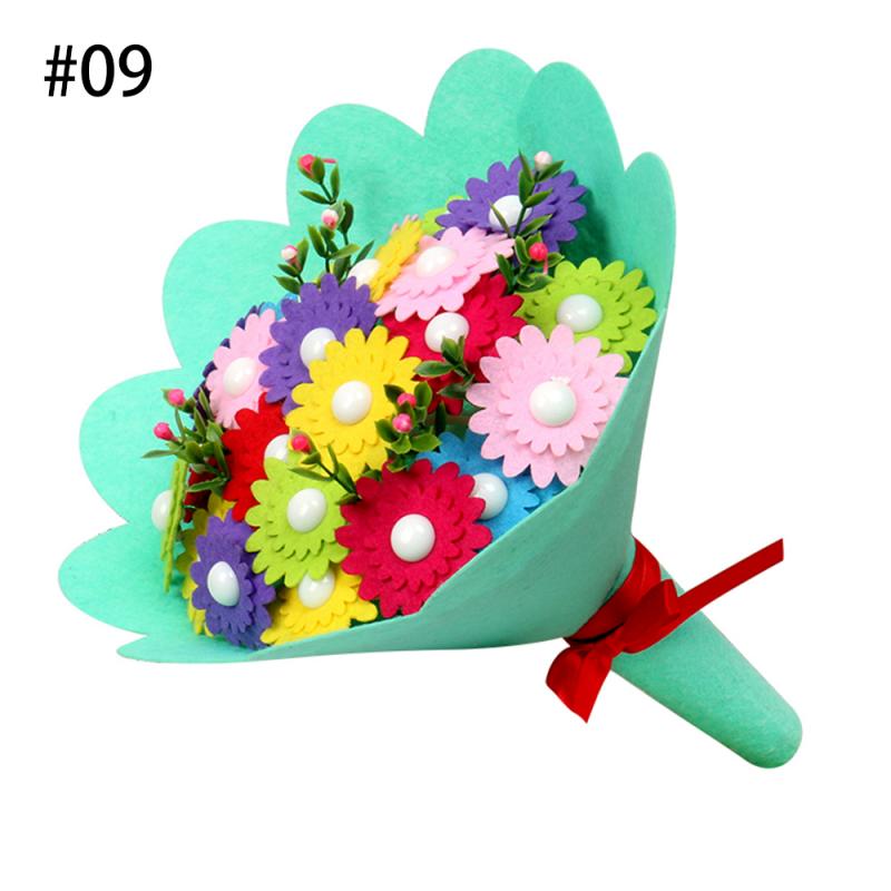 DIY Blumen Handmade DIY Material Tasche Taste Schöne Bunte Mixed Tasten Handwerk Bouquets Kit Kid muttertag Neue: 05