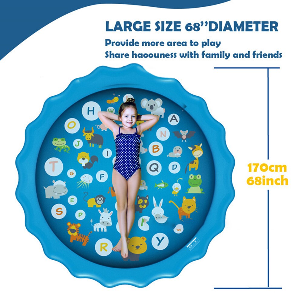 Kinderen Spelen Water Mat Games Strand Pad Kids Outdoor Waternevel Strand Mat Gazon Opblaasbare Sprinkler Kussen Speelgoed Kussen