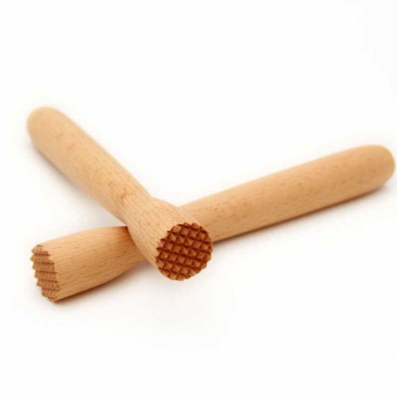 Bokträ dryck muddler trä masher kross cocktail spjäll verktyg is hammare
