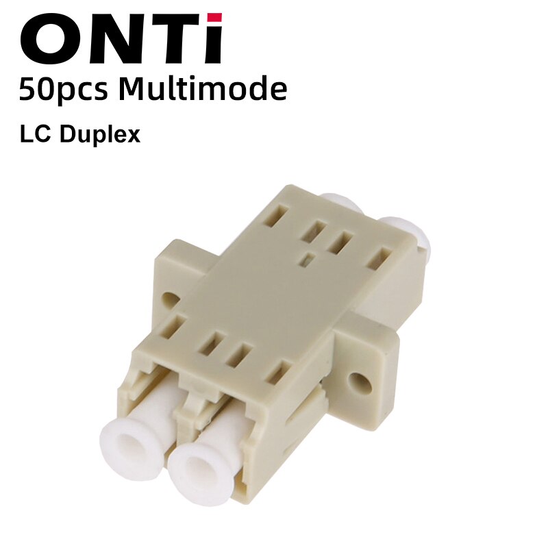 Onti Lc Upc Duplex Single-Mode Glasvezel Adapter Lc Glasvezel Koppeling Lc Apc Fiber Flens Lc Metalen connector: 50pcs MM