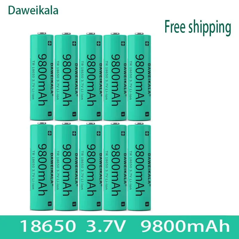 18650 3.7V 9800mAh Rechargeable Battery for Flashlight Torch Headlamp Li-ion Rechargeable Battery: Yellow