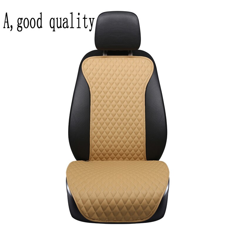 Car Seat Covers Easy Clean Car Seat Cushions,universal Pu Leather Non Slide Waterproof Seats Cover Fits For Lada Granta E1 X36: Beige front