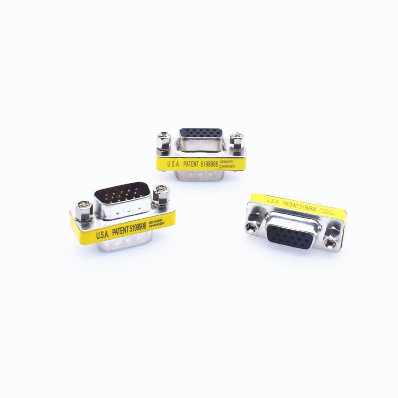 D-sub-stik  hd15 db15 han-til-han-vga-stik hun-til-han-kønsskifter-konverter-adapter hun-til-hun-stik