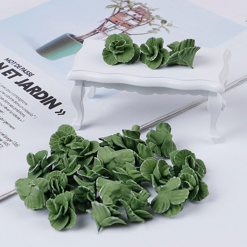 5 Stks/partij 1:12 Dollhouse Bloemkool Chinese Kool Groene Mini Kleine Poppenhuis Mini Schattige Handgemaakte Polymeer Klei Groenten