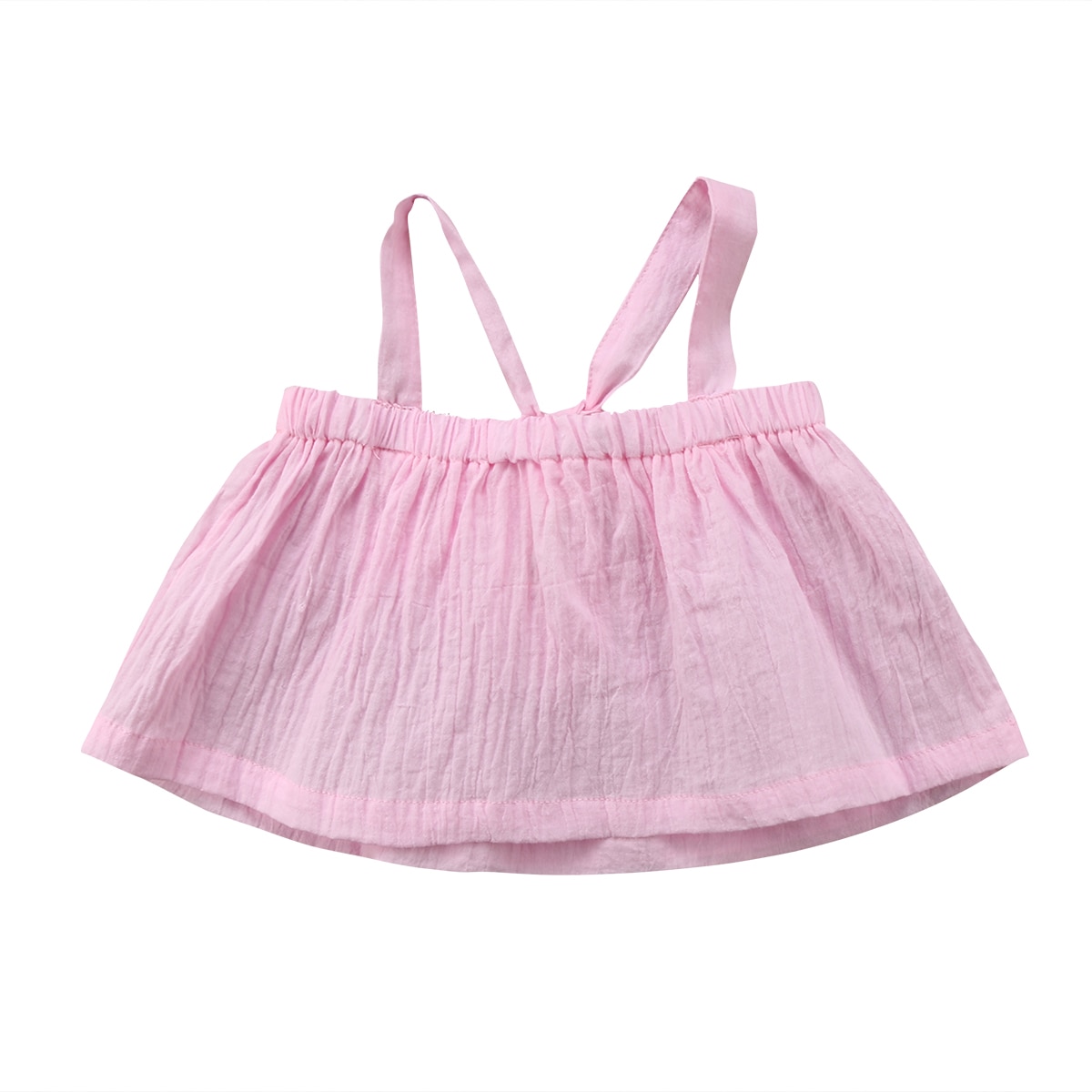 Summer Sleeveless Baby Girl T shirt Pink Crop Top Infant Newborn Baby Girls Sleeveless T-shirt Tops Tees Clothes