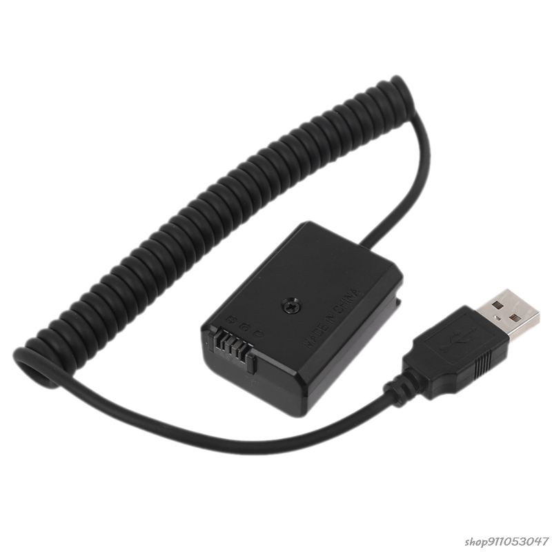 Usb til np -fw50 dummy batteri eliminator strømforsyning fjederkabel til -sony  a7 a7 rii  a6500 a6400 a6300 a6100 a6000 kamera  q5wa