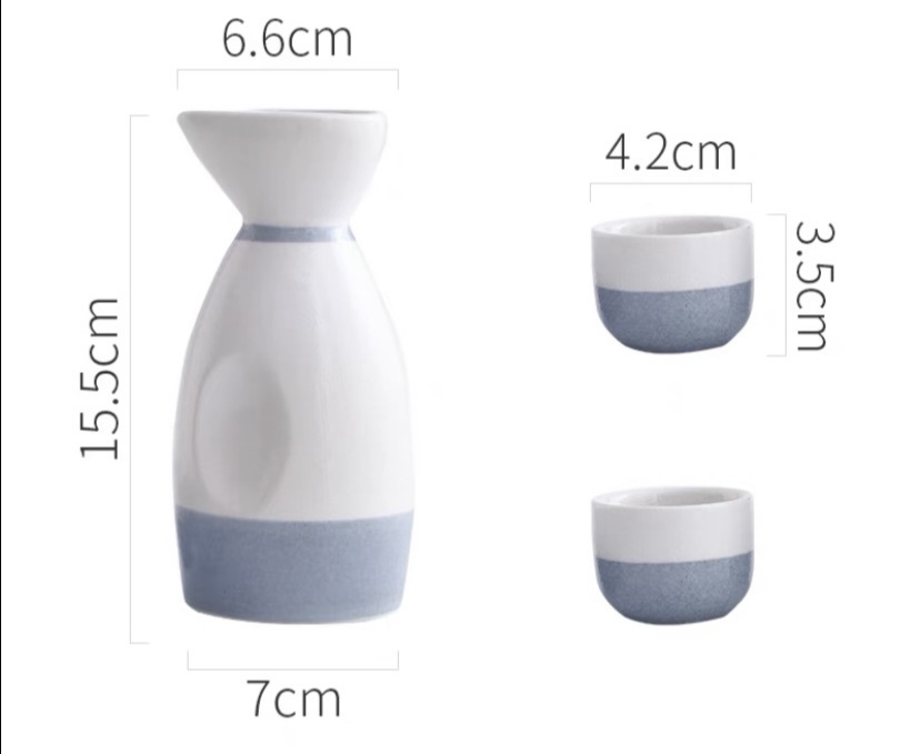Japanese Sake Kettle Commercial House Wine Set Wine Bottle Separator Sake Cup Kiln Change Porcelain Wine Pot: Beige
