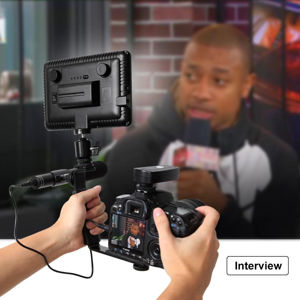 Photography Video Flash Camera Grip L-Shape Bracket Holder With 2 Side Shoe Mounts for Video Light Flash DSLR Holder r30