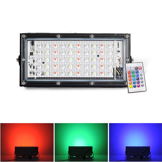 50W LED Flood Light LED street Lamp 220V 240V waterproof Spotlight Landscape Lighting IP65 led spotlight Red Green Blue RGB: RGB
