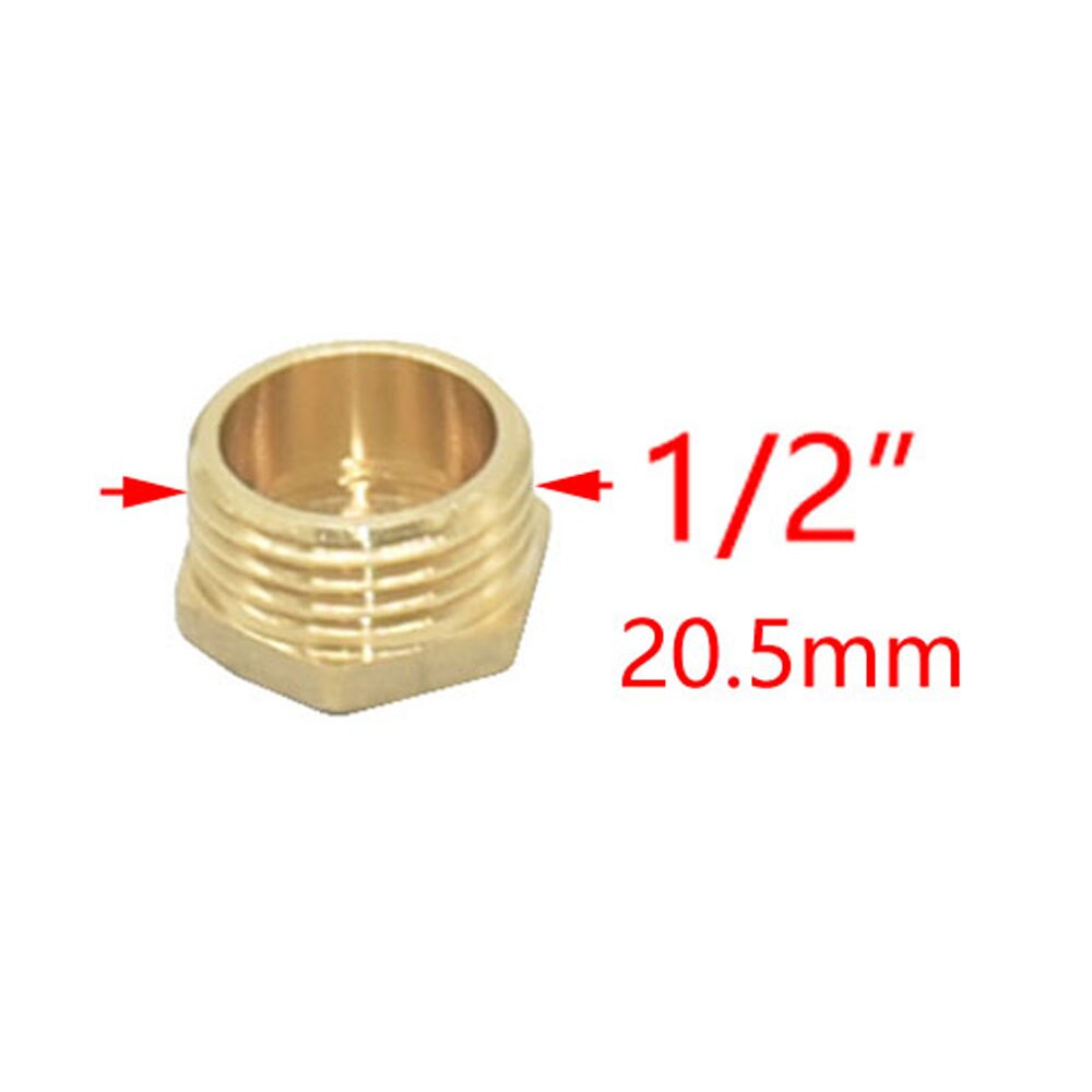 Brass Male 1/2 3/4 Inch Female Threaded End Connector Water Seal Pipe Repair Water Stop Connector Plug: 1I2 x male