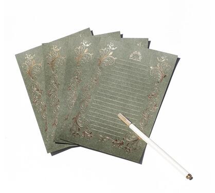 4 szt. klasyczny papier robić pisania wytłaczanie na gorąco papier kopertowy pisanie kartka z wiadomością rysunek szkicownik projekt blankiet firmowy materiały piśmienne: A