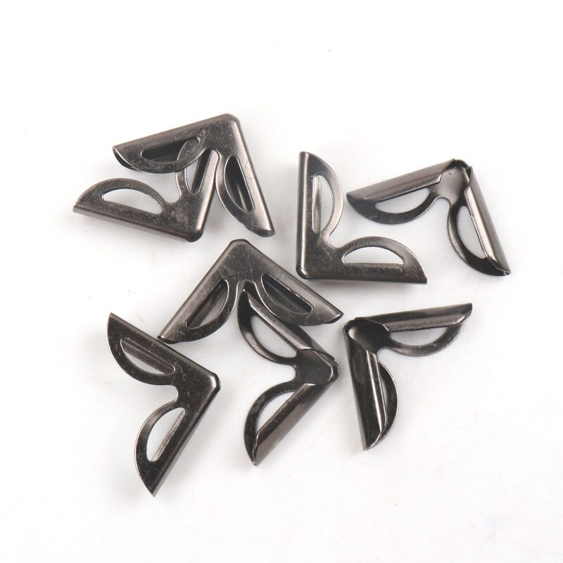 Coins métalliques pour livres, Albums photos, Menus, protège-coins, artisanat en métal, ornement, bricolage, dimensions 17x17x3mm, 40 pièces