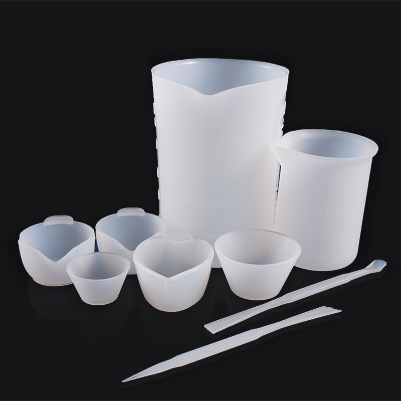 Silicone Measuring Cups 100ml Graduated Epoxy Split Cup For Casting UV Resin Mold DIY Jewelry Making tool Art Kitchen Lab