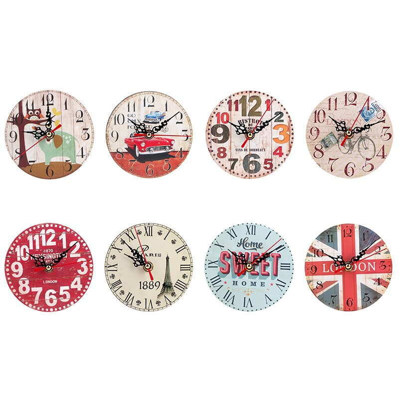 1pc årgang treveggklokke stor shabby elegant rustikk kjøkken hjem antikk stil