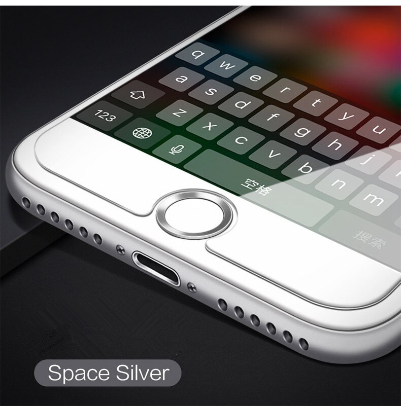 Touch ID Home Button Sticker For iPhone 5S SE 6 6S 7 Plus For iPad air Pro mini Fingerprint Identification Keypad: Sliver