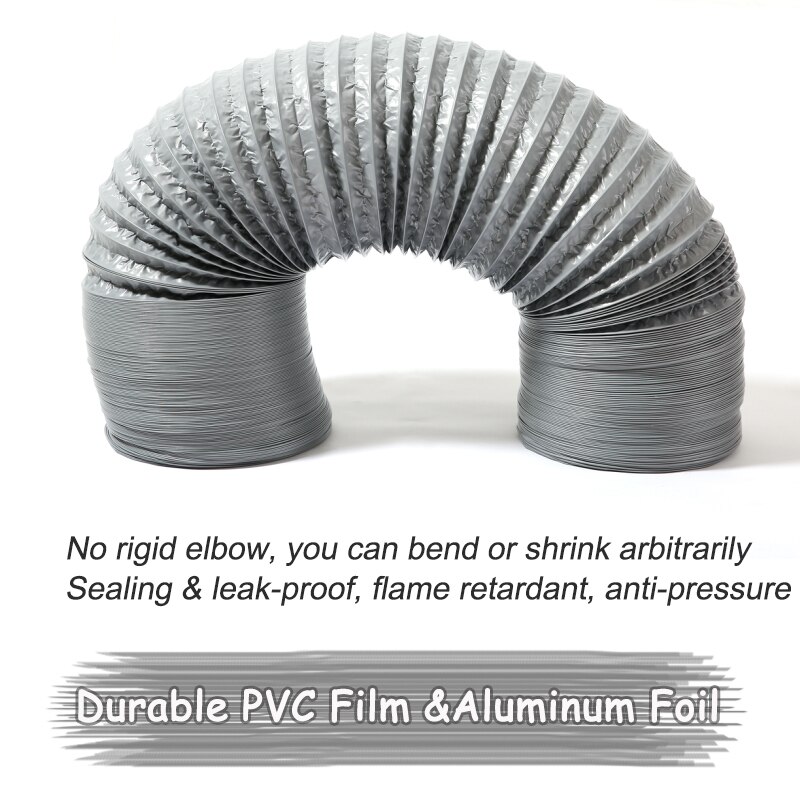 4''~8'' 5m/10m Flexible Aluminium Hose for Inline Ducted Fan Air Exhaust Ducting Ventilation Outlet Kitchen Hood Connecting Vent