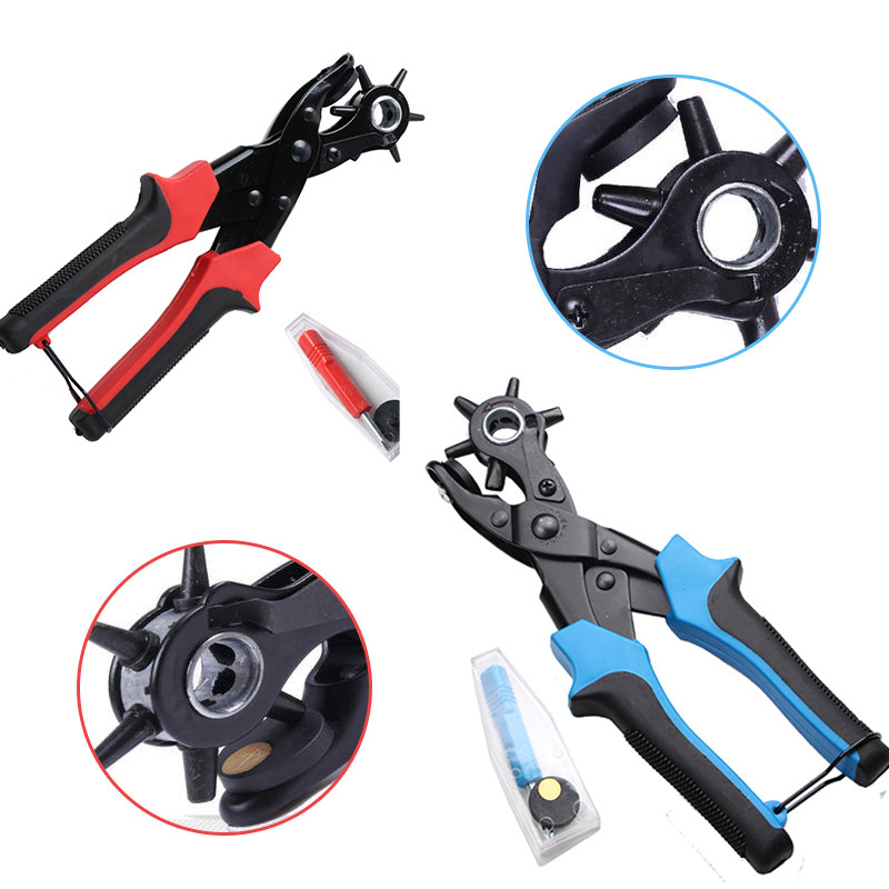 Eyelet and Eyelet Puncher Tool Scrapbook Kit DIY Manual Tools Kit Belt Hole Punch Plier Set for Belts Watch Bands Straps DIY