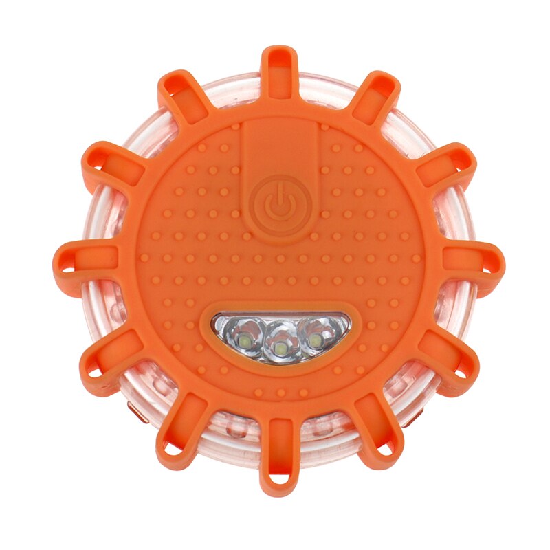 15 luces Led de emergencia para coche, luces de advertencia para carretera, luces nocturnas, faro para carretera con disco rojo y azul, luz Led para policía o carretera: Orange