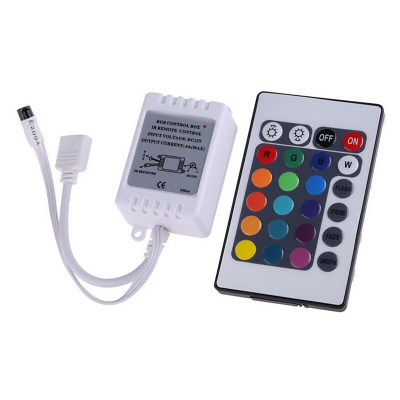 DC12V 6A 24Key IR Remote Controller LED Lights Controller Dimmer For SMD 3528 5050 2835 3014 RGB LED Strip