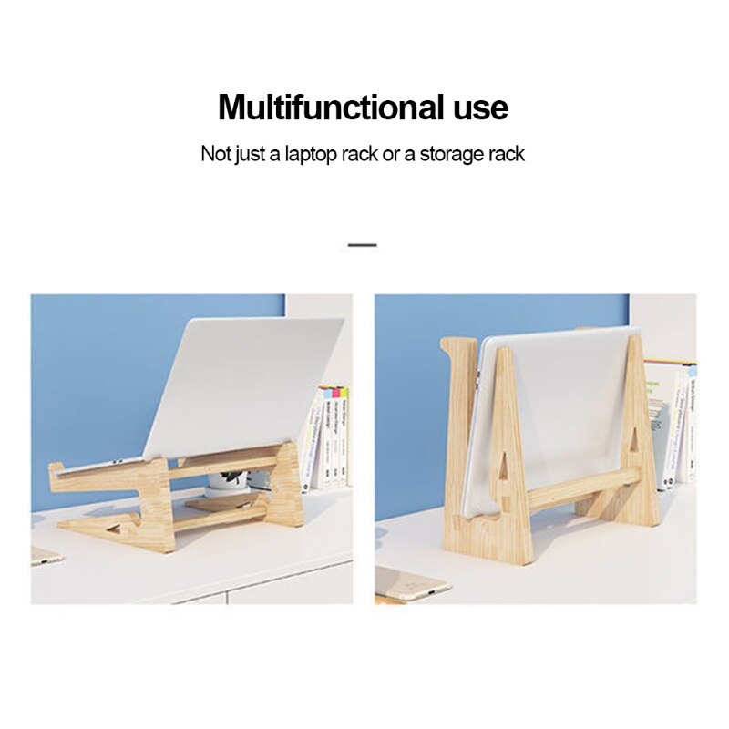Tablet-ständer aus holz, kühlend, rutschfest, abnehmbarer notebook-halter aus holz für notebooks, laptops, macbook 13 , 15 & #39 ; & #39 ;