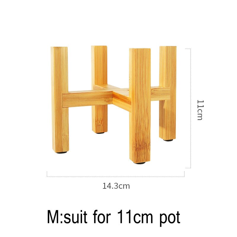 Stojak na kwiaty wolnostojący balkon bambusowy uchwyt na drewno bonsai podnóżek półki na półki: M