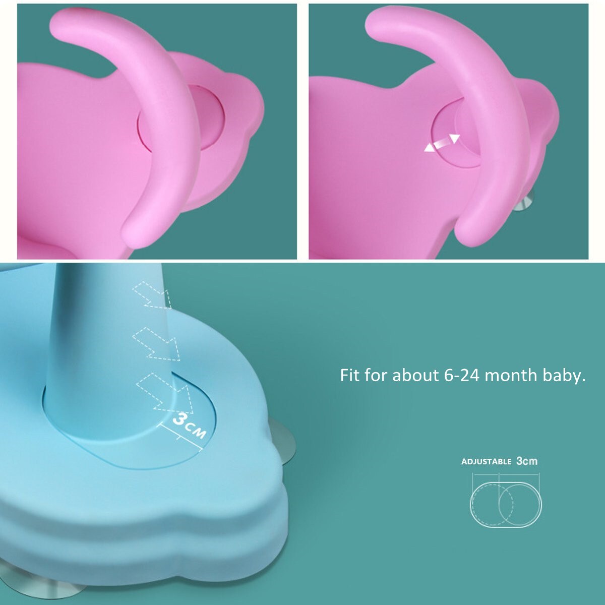 Bébé douche -né bébé baignoire anneau siège infantile enfant en bas âge enfants anti-dérapant sécurité jouet chaise baignoire tapis bain siège Support