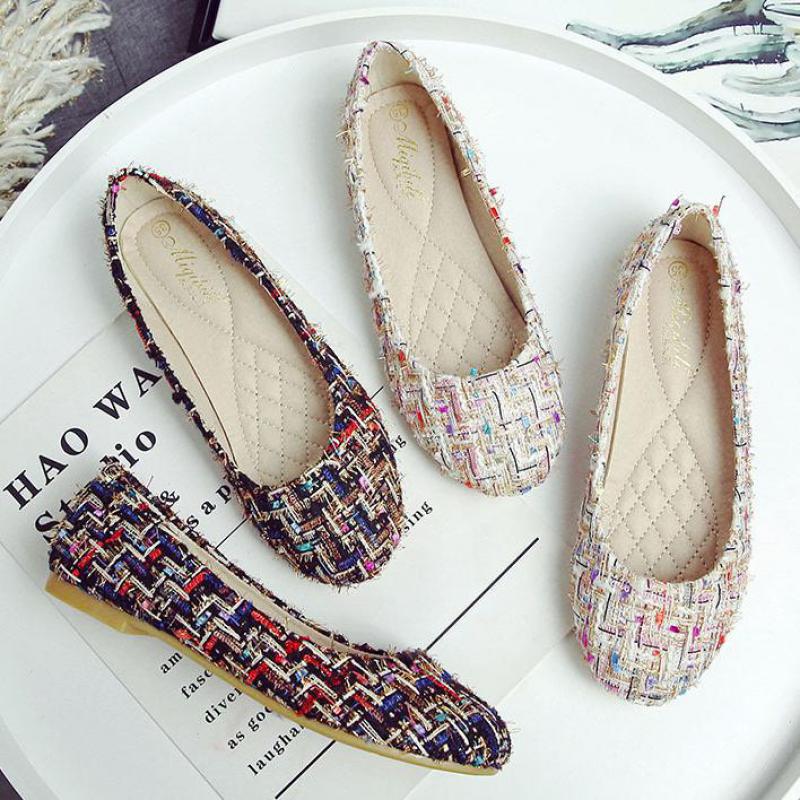 Kvinder lejligheder sko store størrelse ballet lejligheder slip on loafers sød sommer kvindelige fritidssko dame åndbart fodtøj