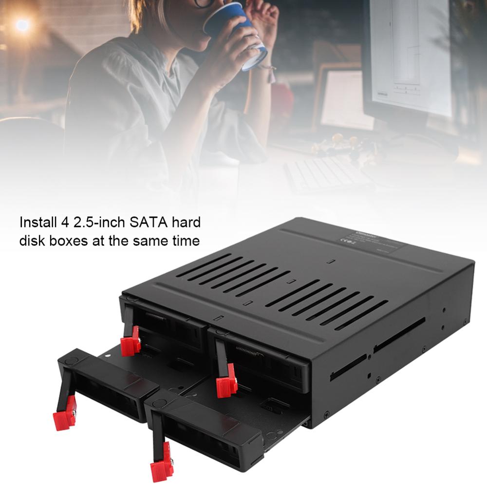 2.5 Inch SATA Built-in 4-Bay Optical Drive Hard Disk Box Desktop HDD Enclosure Internal HDD SSD Case Box for Desktop PC Com