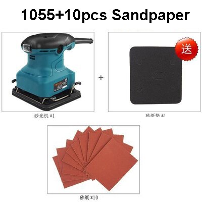 Electric Sander Woodworking Sanding Machine Polisher Wall Sanding Tools Polishing Tool For Wood Furniture Metal Polisher: Red