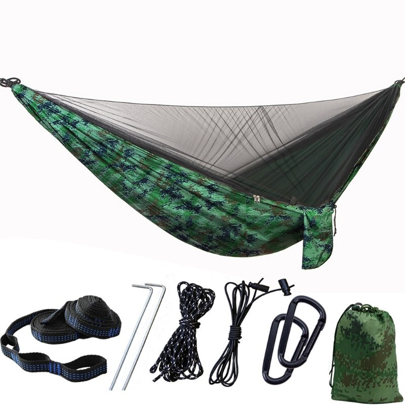 Draagbare Camping Hangmat Met Klamboe Outdoor Wandelen Hangmat Tent Swing R9JC