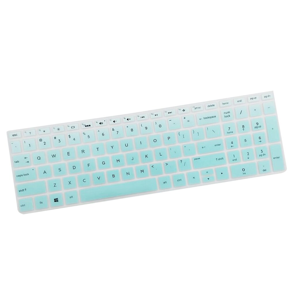 High invisible Keyboard Protector Skin Cover For HP 15.6 inch BF Laptop PC: Clear Green as desc