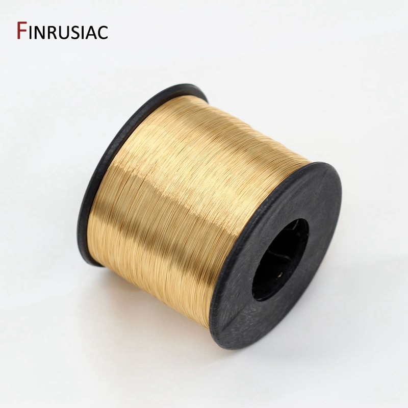 Alambre de cobre chapado en oro Real de 5 metros, accesorios de joyería para manualidades, 0,3/0,4/0,5/0,6mm, alambre de Metal para fabricación de joyas