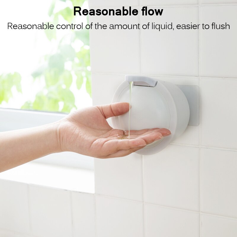 350ml Soap Dispenser Wall Mounted Free Punching Sanitizer Shampoo Dispenser Bathroom Portable Soap Dispenser