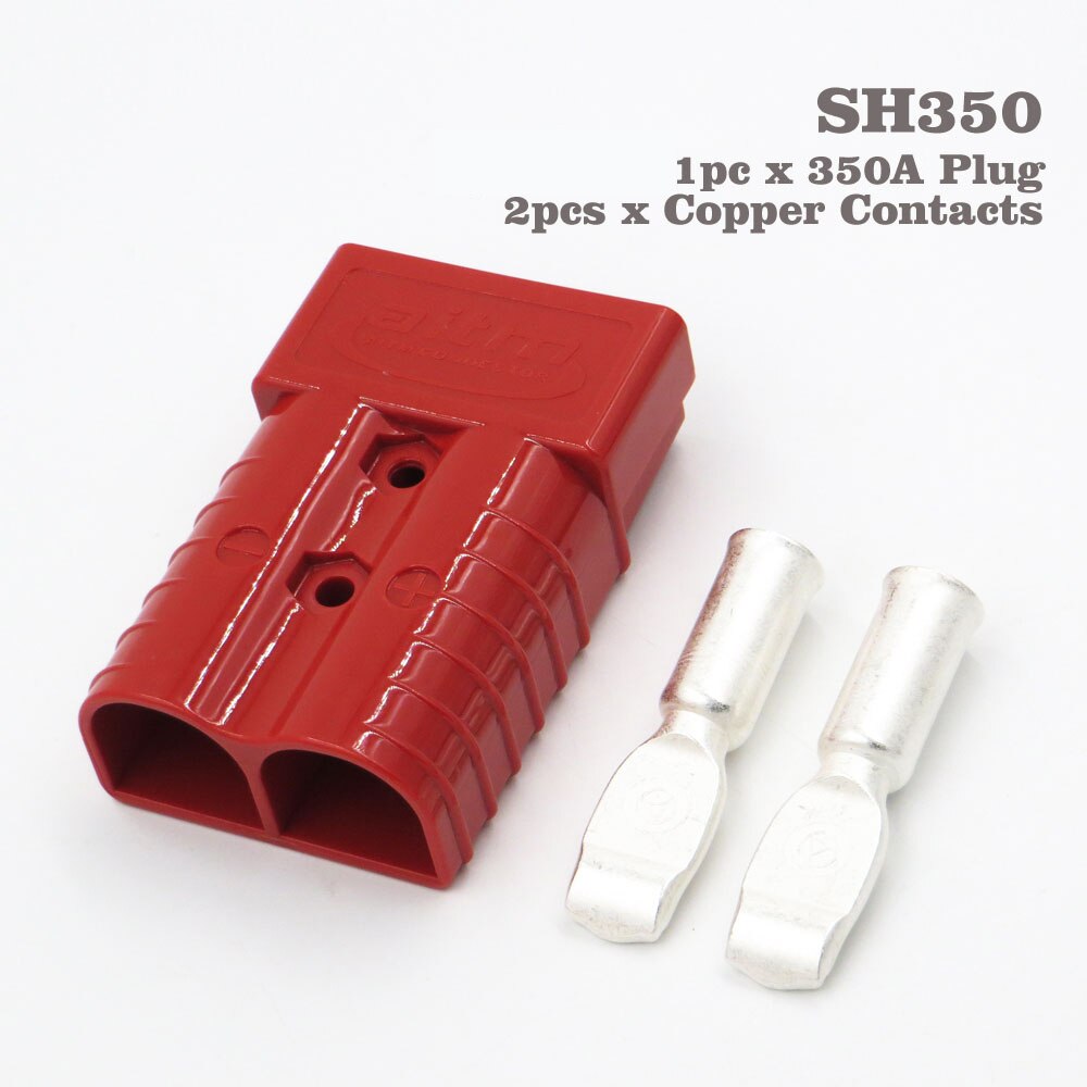 350A 600V Rode Kleur SH350 Plug Connector Dubbele Pole met koperen Contacten voor Zonnepanelen Caravans Batterij