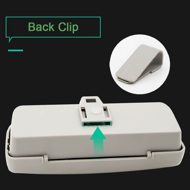 Universell bilvisir solbrilleveske enhånds enkelt trykk solbrilleholder med kortspor