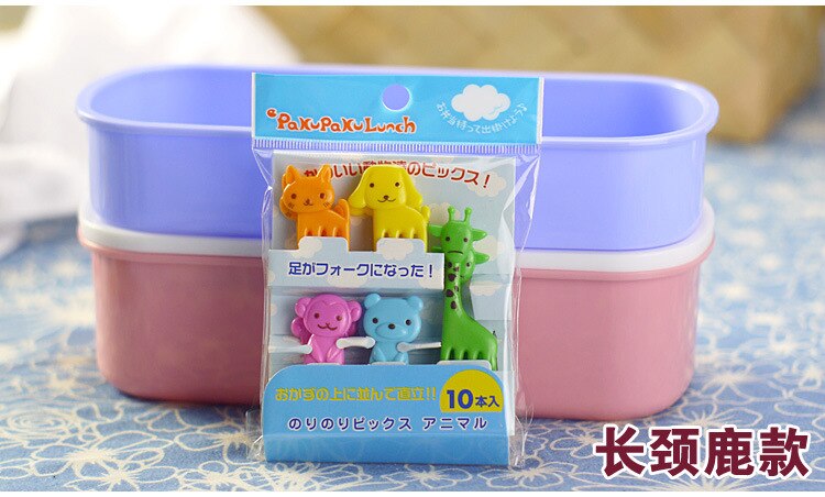 Fourchettes de fruits pour enfants | offres spéciales 10 pièces nouvelles fourchettes de fruits, Bento enfants décor de boîte à déjeuner accessoire: Giraffe Style