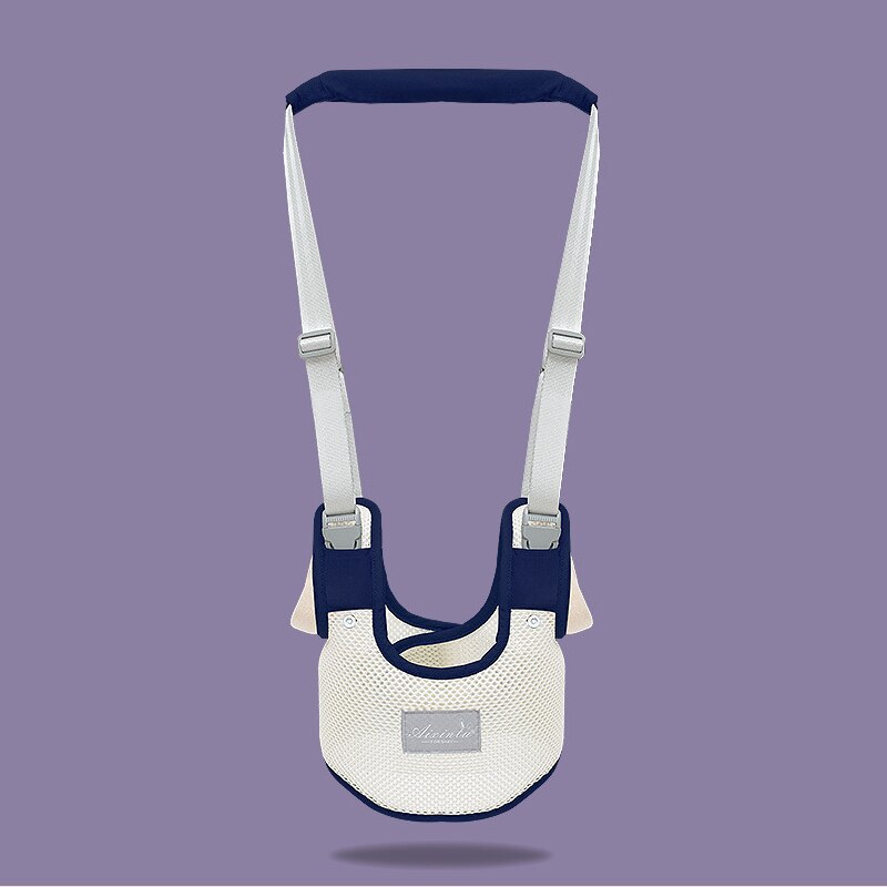 Baby Learning Walking Training Safe Keeper Toddler Harness Backpack Leash Stand Up Strap Breathable Cotton Belt Safety Reins: Dark Blue