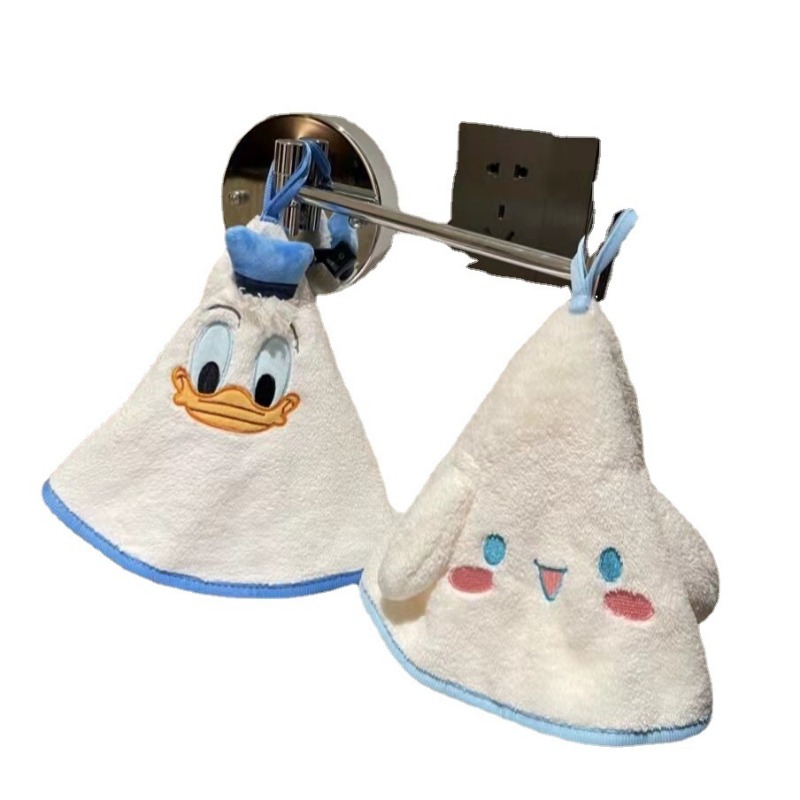 Serviette de toilette de dessin animé mignon pour enfants, décoration de cuisine, gant de toilette Kawaii, visage de mouchoir