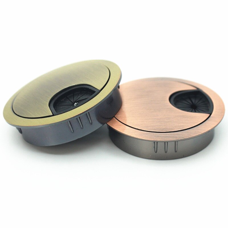 5PCS/LOT Computer Grommet Table Cable Outlet Furniture Hardware Zinc Alloy Desk Wire Hole Cover