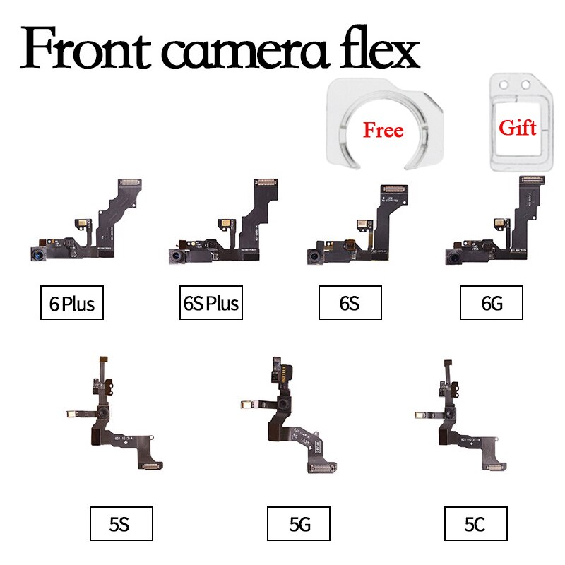 1 stuks NIEUW Front Camera Ring Houder Voor iPhone 5 5 S 5C 6 S 6 Plus Voorkant Camera lens Rechts Proximity Sensor Flex Kabel