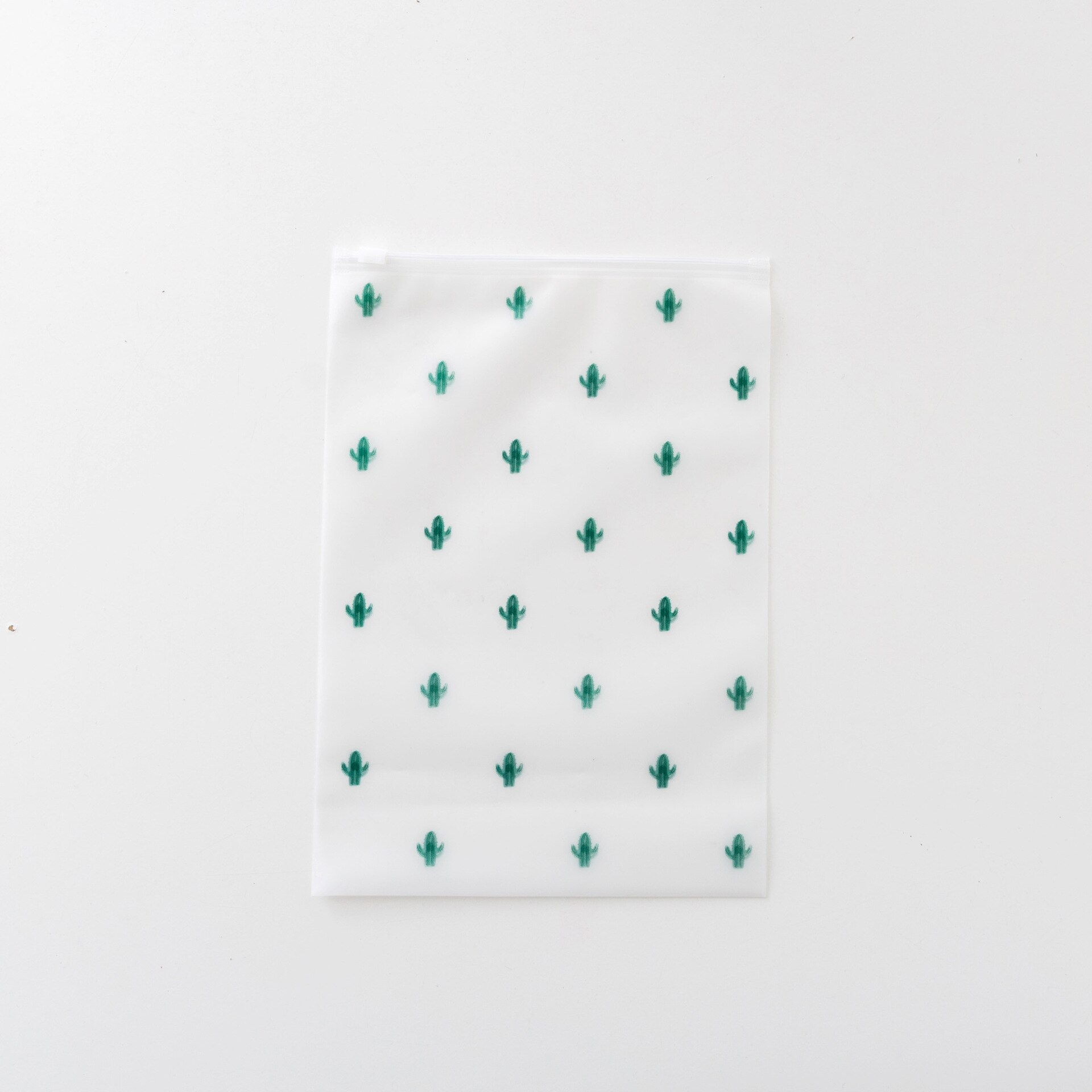 2 stk poser til tøj kaktus reb bundt lomme gennemsigtig frostet vandtæt rejse opbevaringstaske lynlås plastik taske organizer: 20 x 28cm