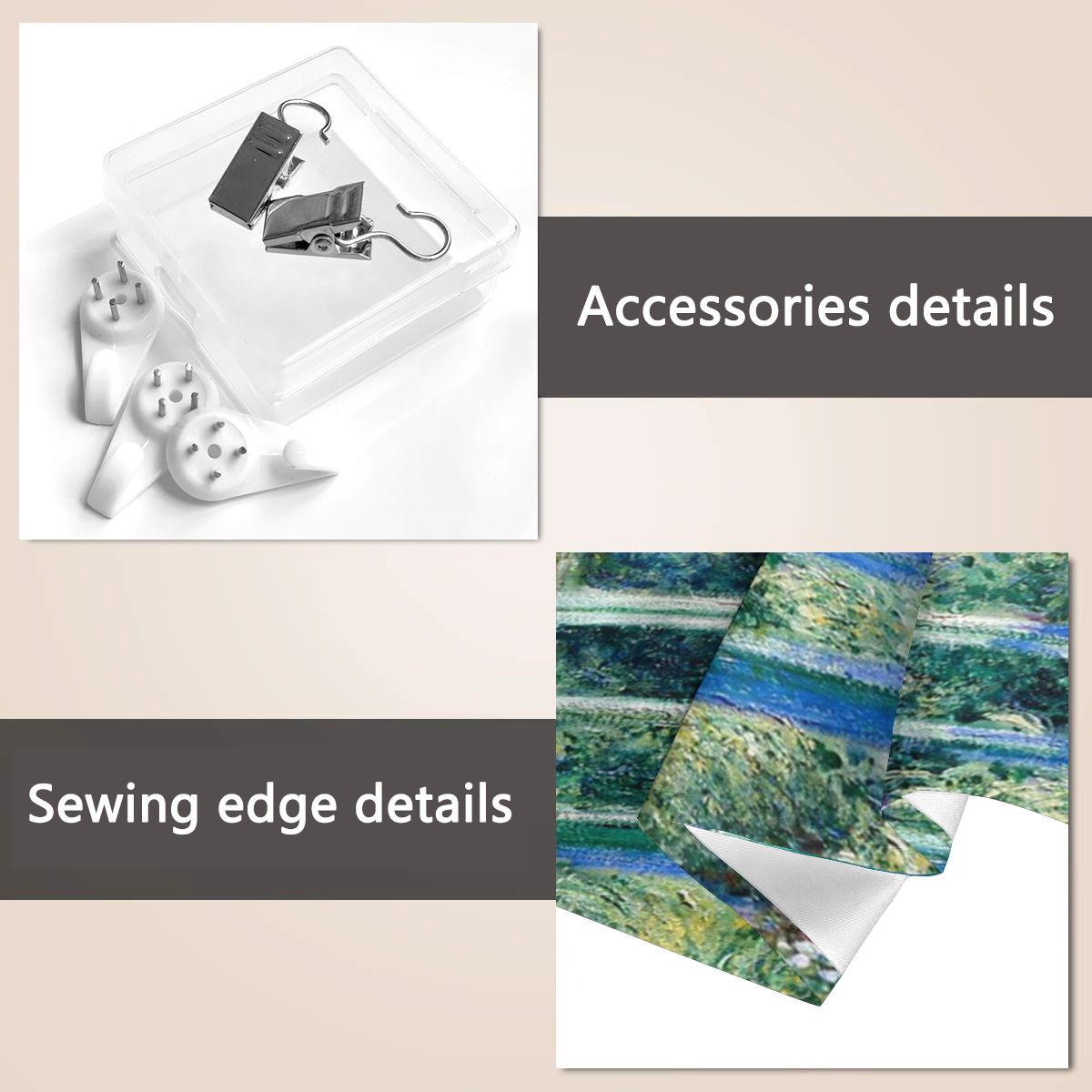 Water Lilies And Japanese Bridge Tapestry Wall Hanging Curtain Monet Art French Painting Wall Cloth Polyester Beach Mat Leisure