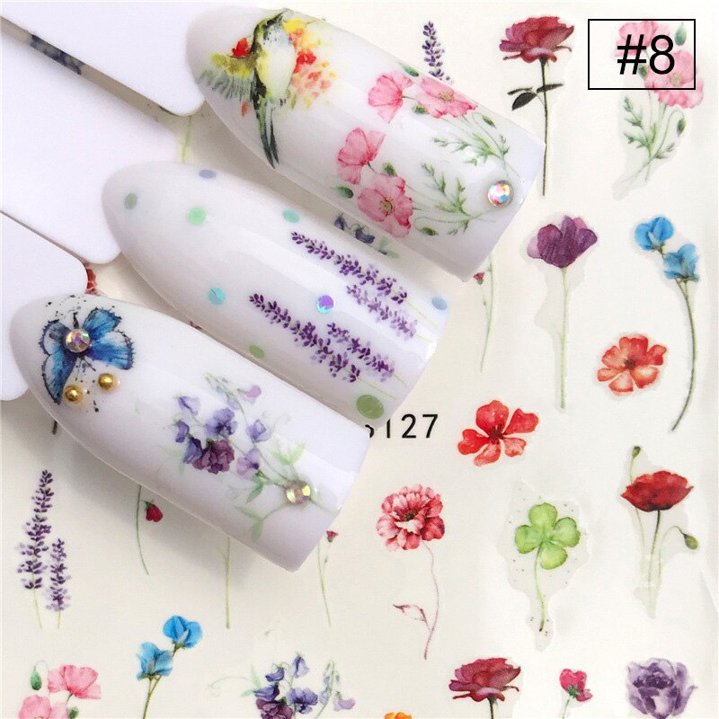 Nail Water Decals Dieren Bloem Gemengde Patroon Kleurrijke Nail Transfer Decals Stickers Nail Art Diy Decoratie