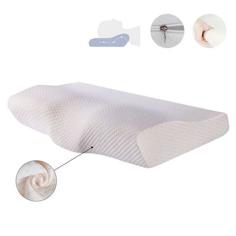 Vlinder Vormige Memory Foam Beddengoed Kussen Bescherming Nek Trage Rebound Slapen Cushionhealth Zorg Cervicale Orthopedische Kussens: white